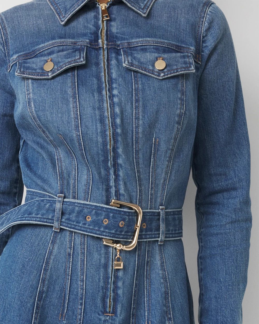 Belted Denim Dress | White House Black Market